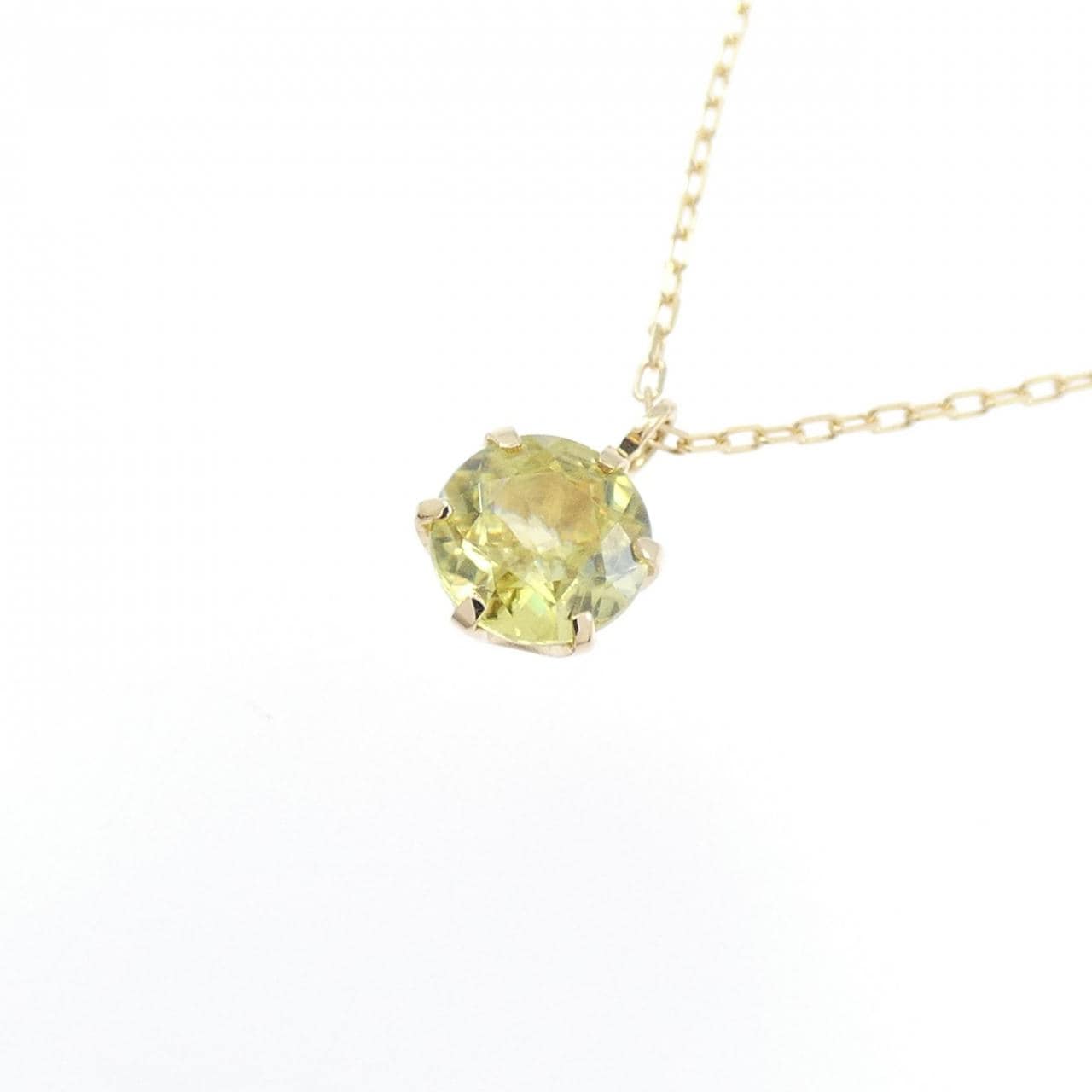 K18YG スフェーン ネックレス 0.23CT