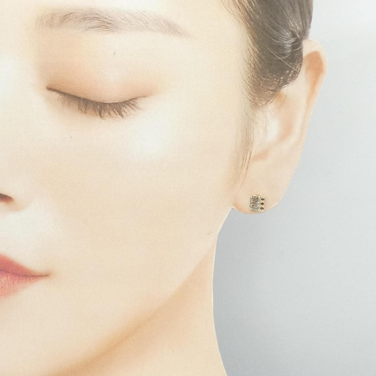 ノジェス トルマリンインクオーツ ピアス