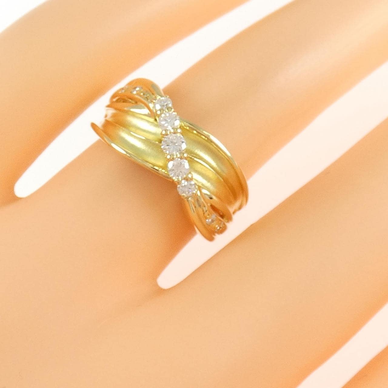 K18YG ダイヤモンド リング 0.24CT
