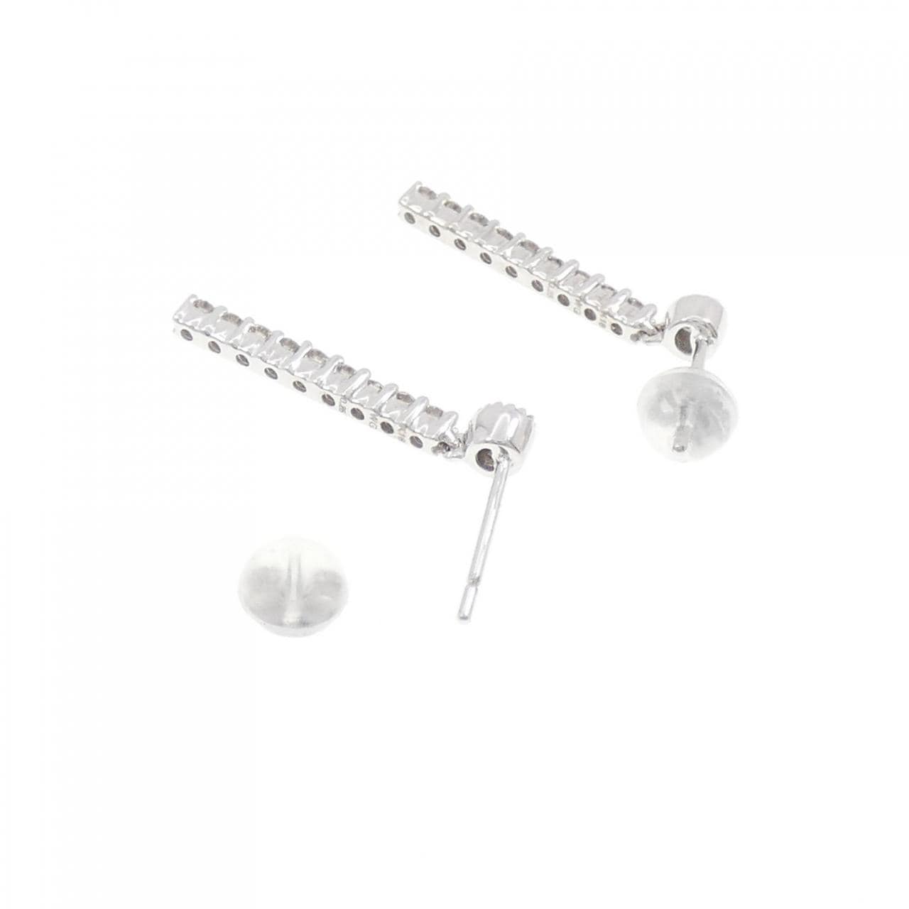 K18WG ダイヤモンド ピアス 0.50CT