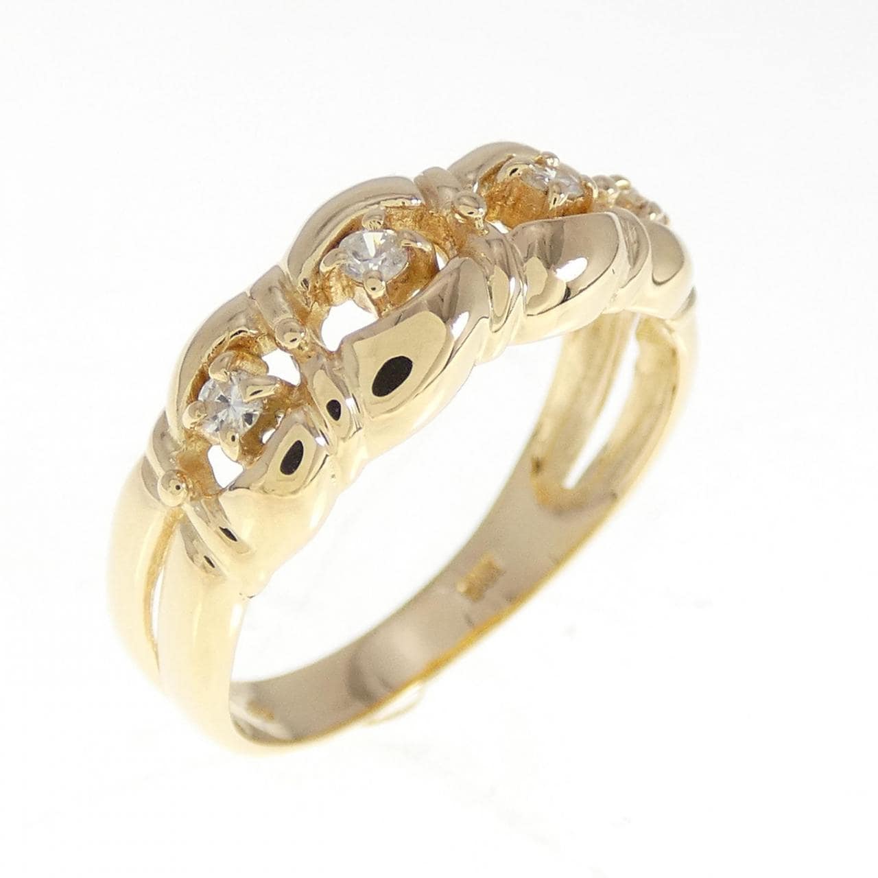 K18YG ダイヤモンド リング 0.09CT