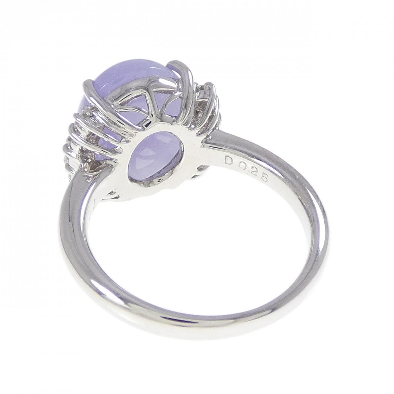 PT900 ラベンダーヒスイ リング 7.07CT