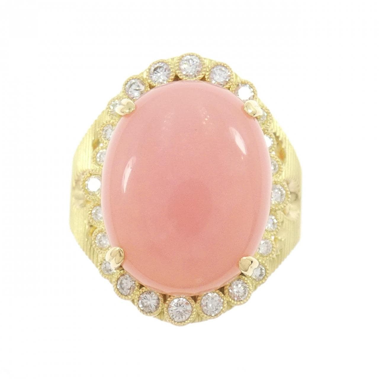 K18YG オパール リング 10.93CT