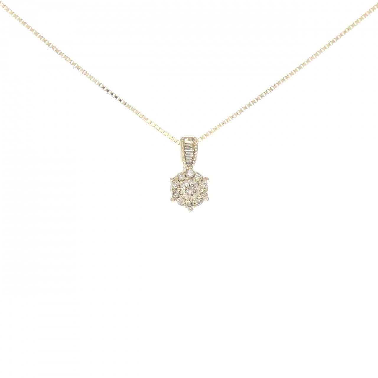 K18YG ダイヤモンド ネックレス 0.34CT