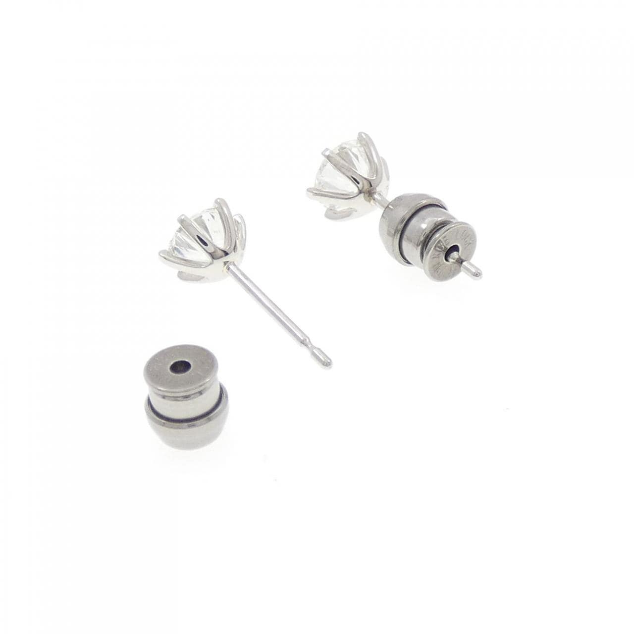 【リメイク】PT900/ST ダイヤモンド ピアス 0.502CT 0.506CT F VS2 3EXT-EXT
