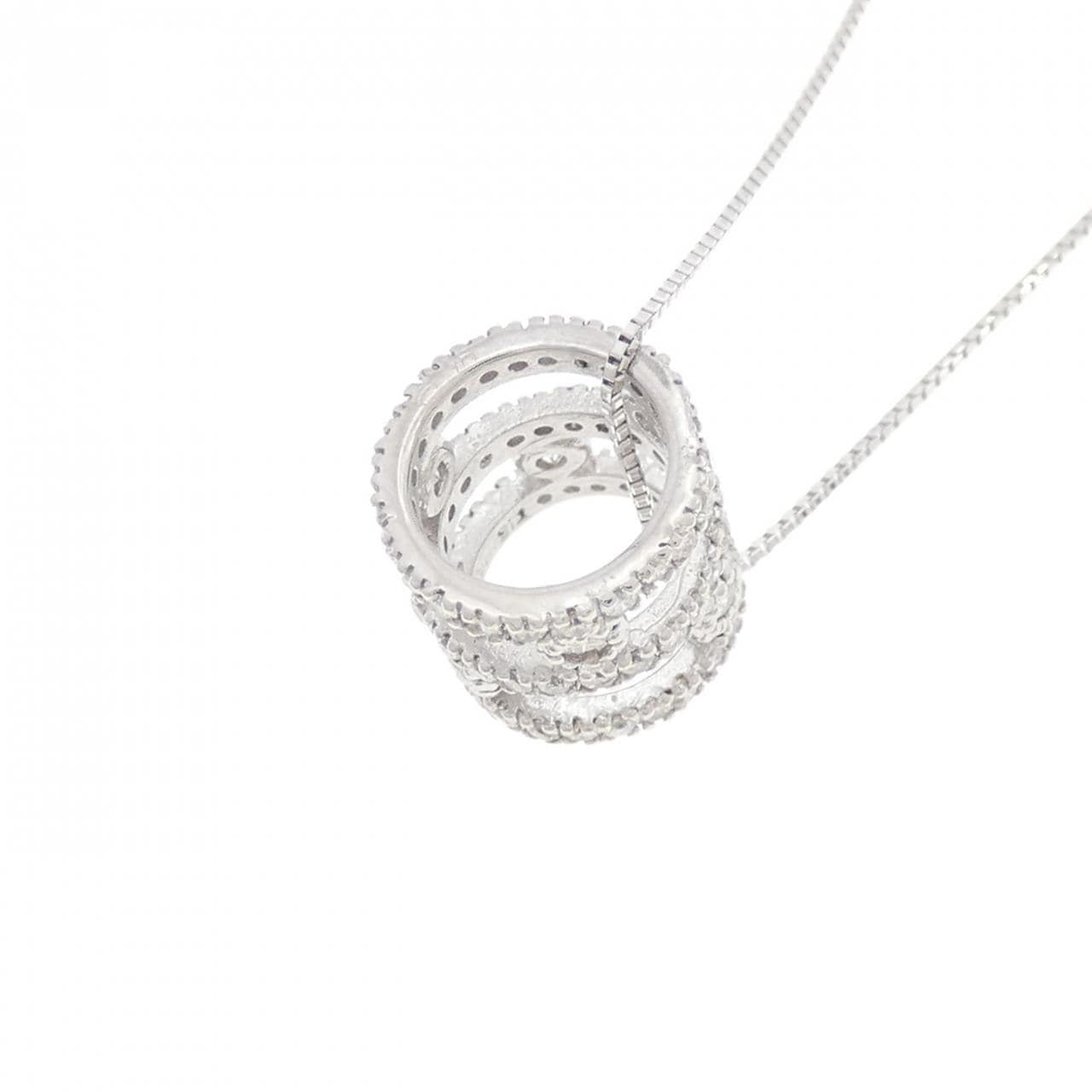 K18WG ダイヤモンド ネックレス 0.5CT