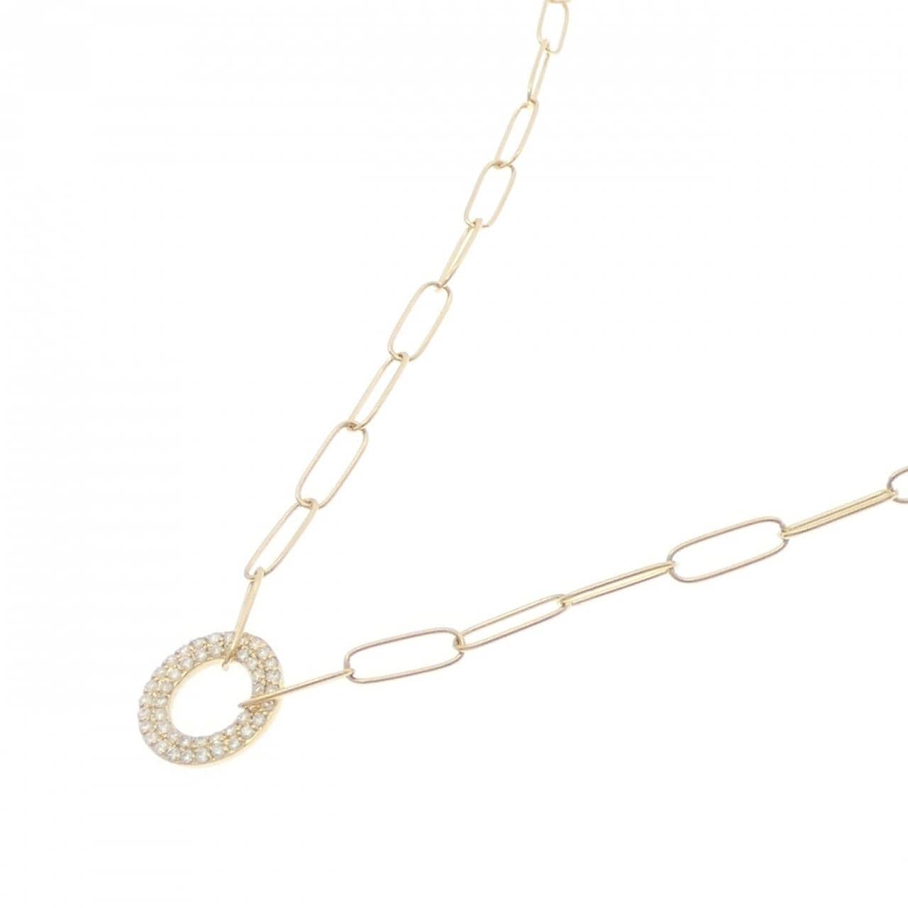 K18YG ダイヤモンド ネックレス 0.17CT