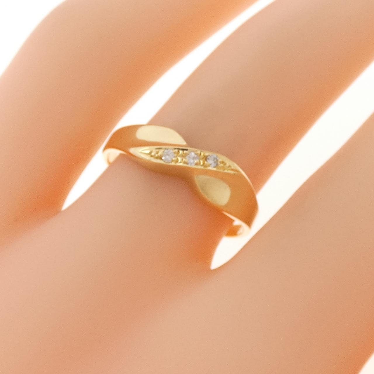 K18YG ダイヤモンド リング 0.03CT