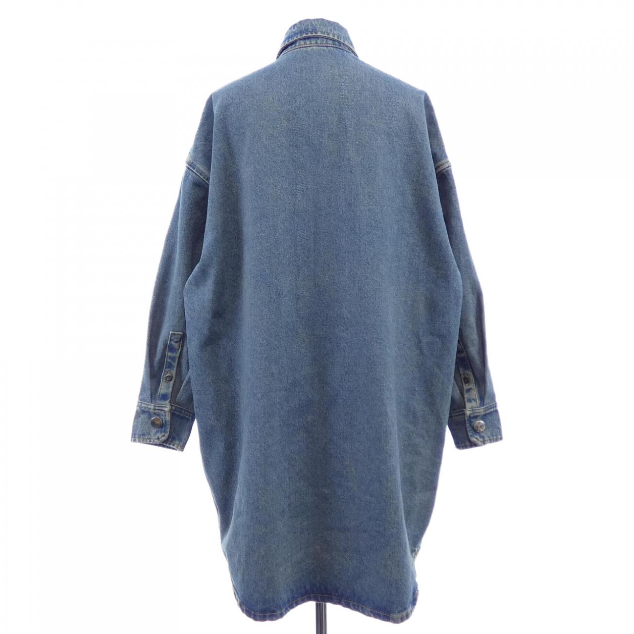 プラダ PRADA オーバーサイズ オーガニックデニム トライアングルロゴ GFC036 SOOO 13Z6 シャツ