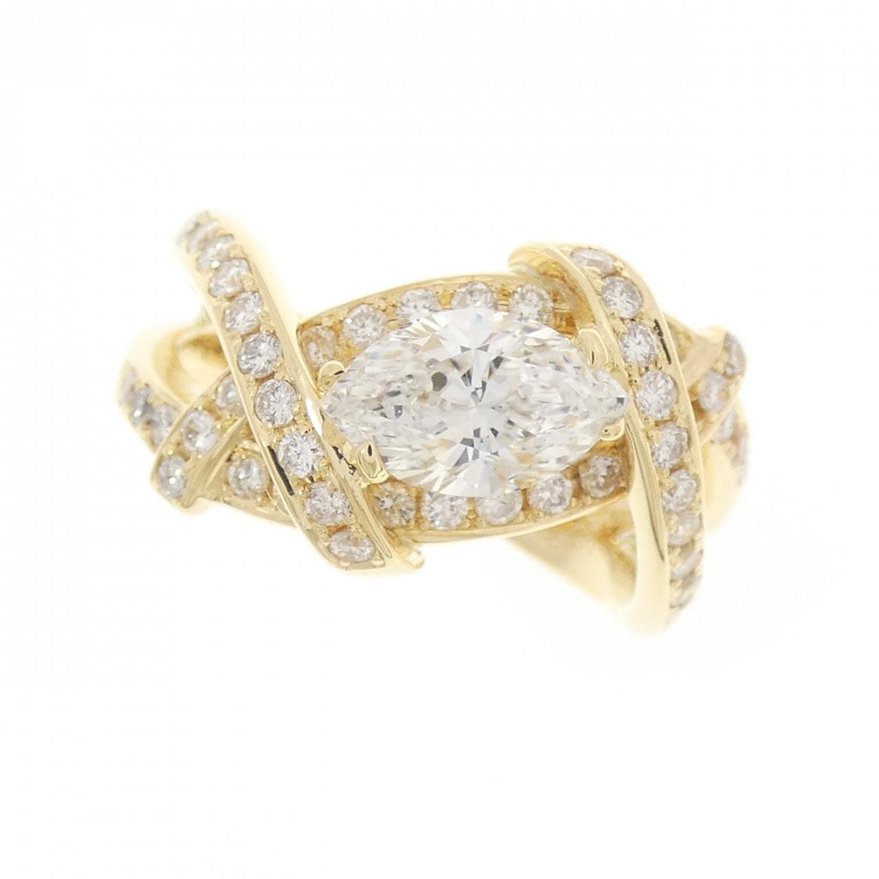 K18YG ダイヤモンド リング 0.850CT