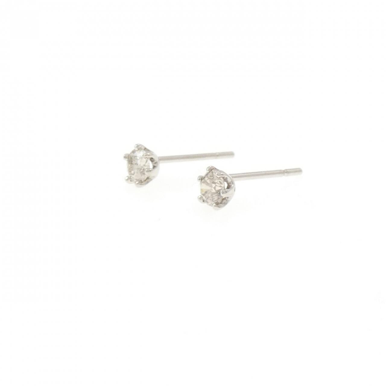 PT900 ソリティア ダイヤモンド ピアス 0.30CT
