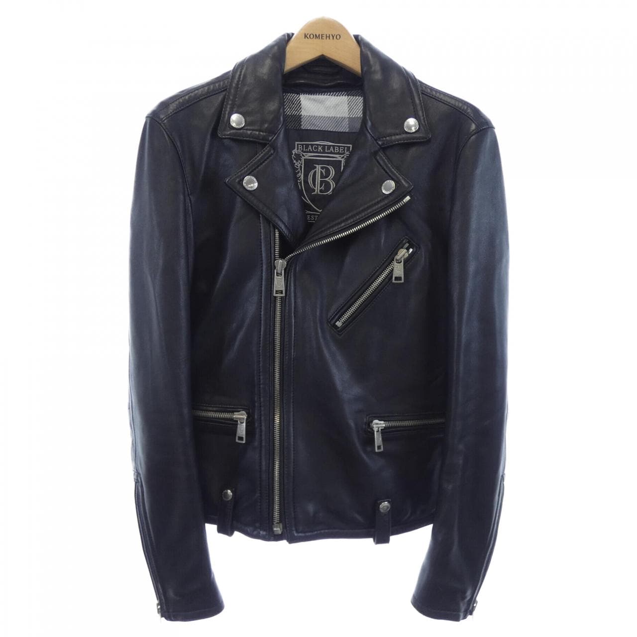 ブラックレーベルクレストブリッジ BLACK LABEL CRESTBRIDGE レザーライダースジャケット