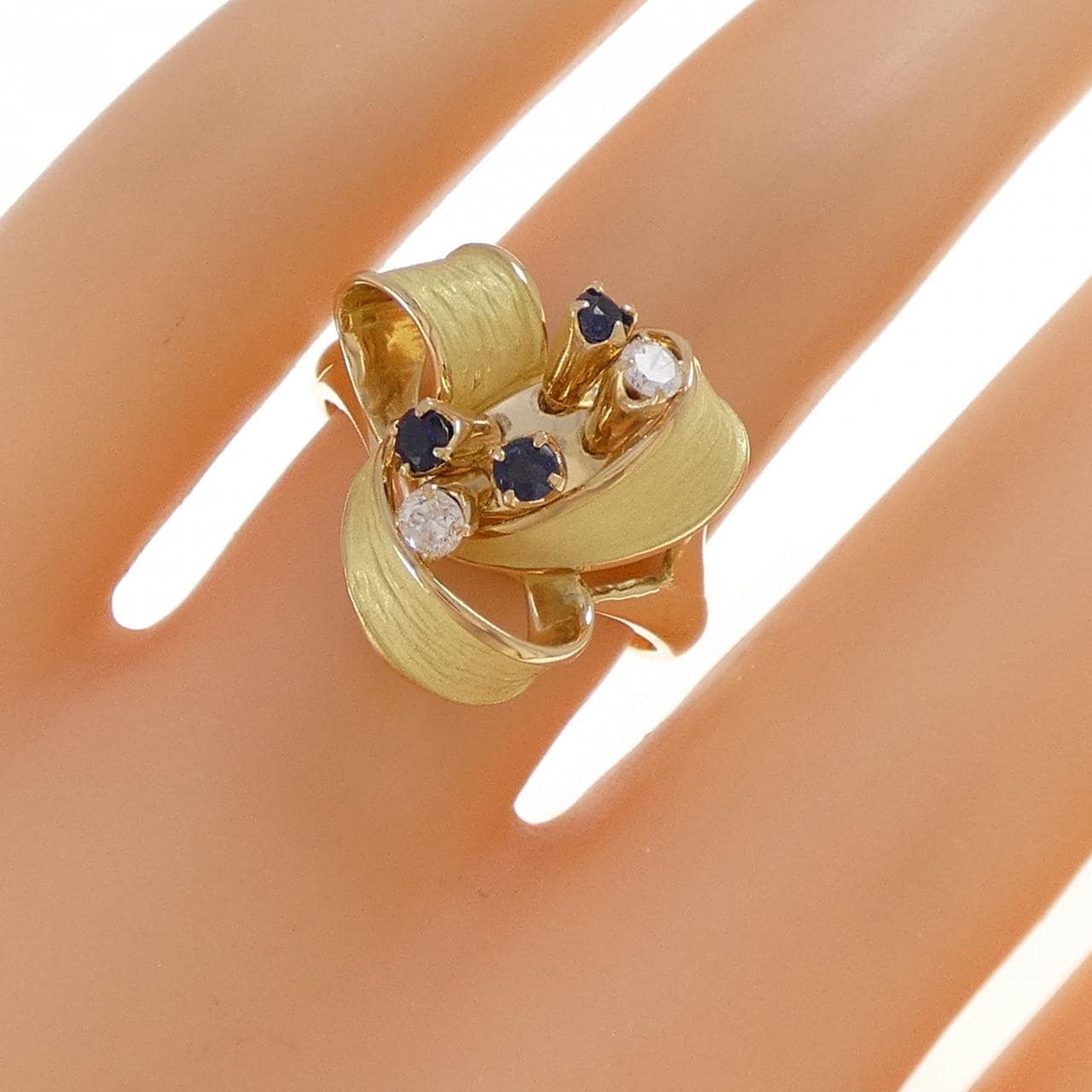 K18YG サファイヤ リング 0.20CT