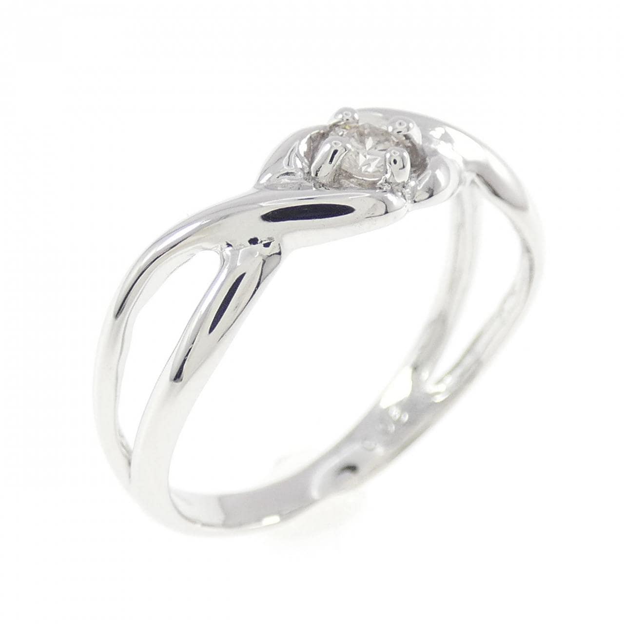 K18WG ダイヤモンド リング 0.08CT