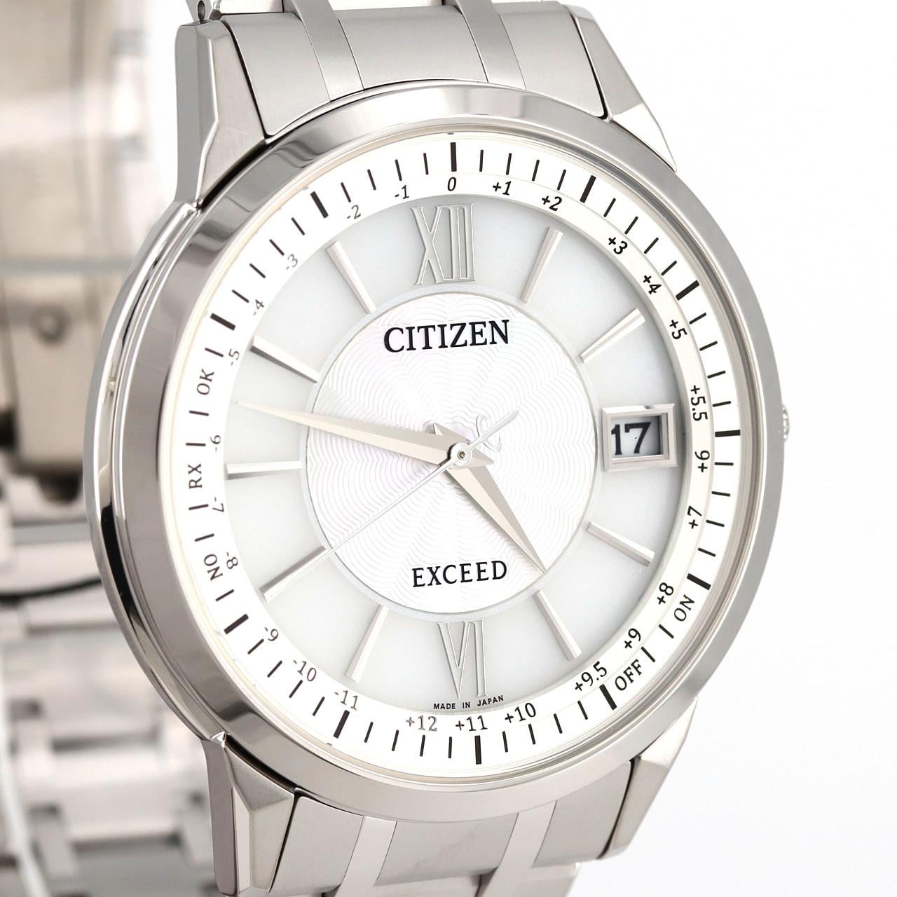 [新品] CITIZEN Exceed 電波表 H147-A1B4B03/CB1140-61D TI 太陽能石英