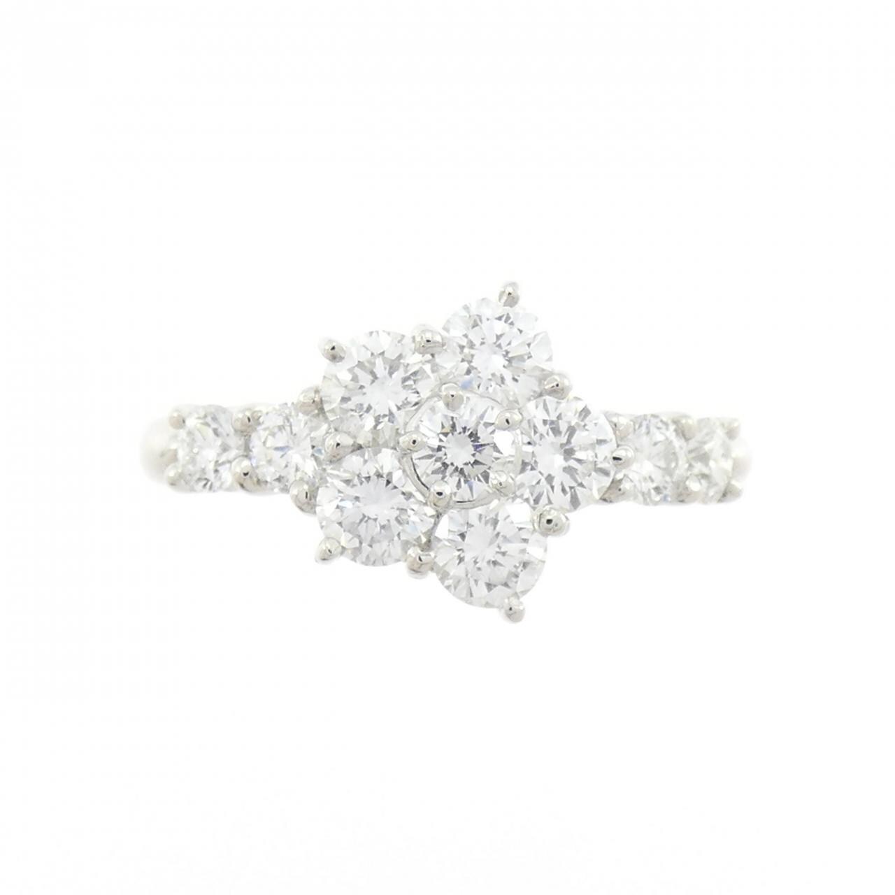 PT900 フラワー ダイヤモンド リング 1.05CT