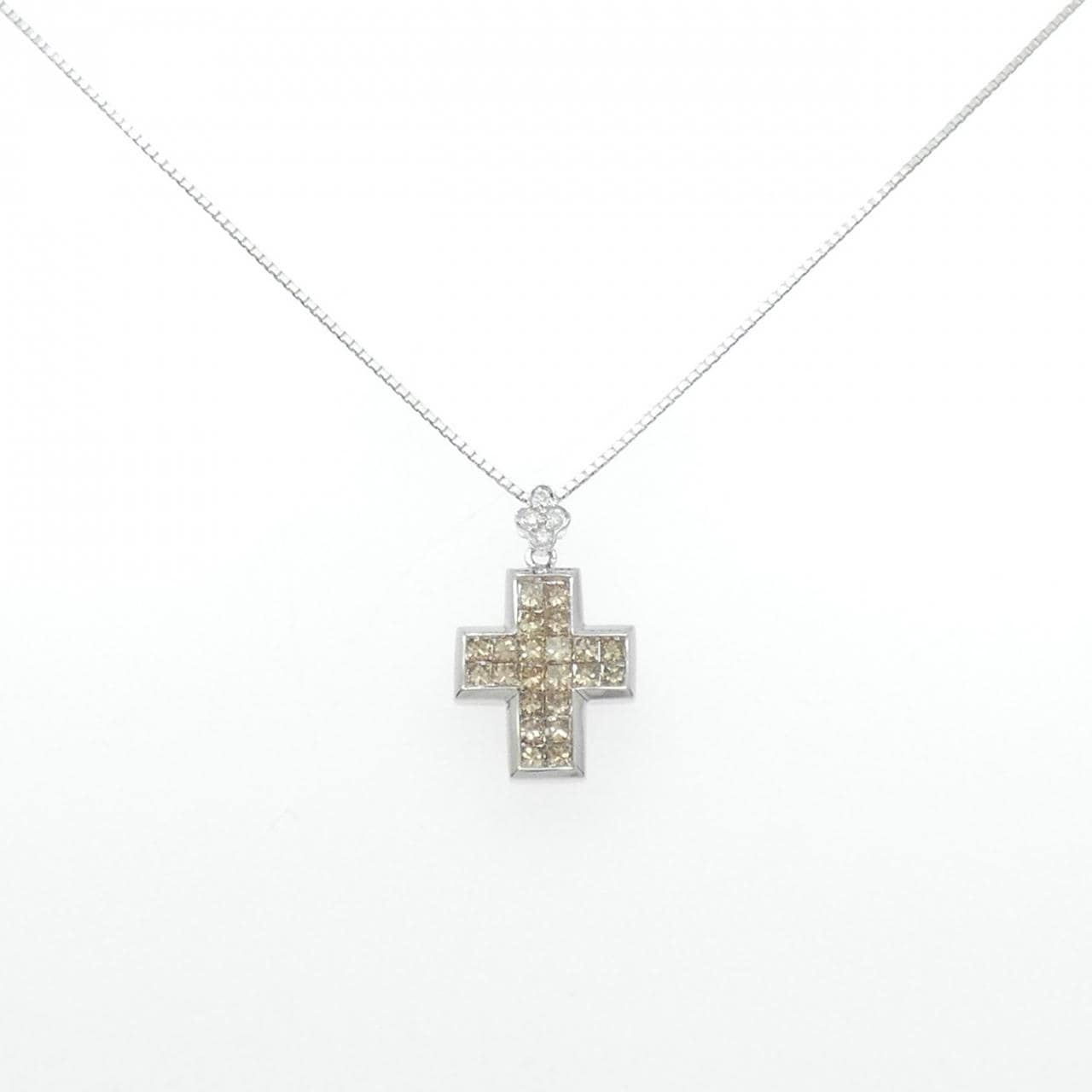 K18WG ダイヤモンド ネックレス