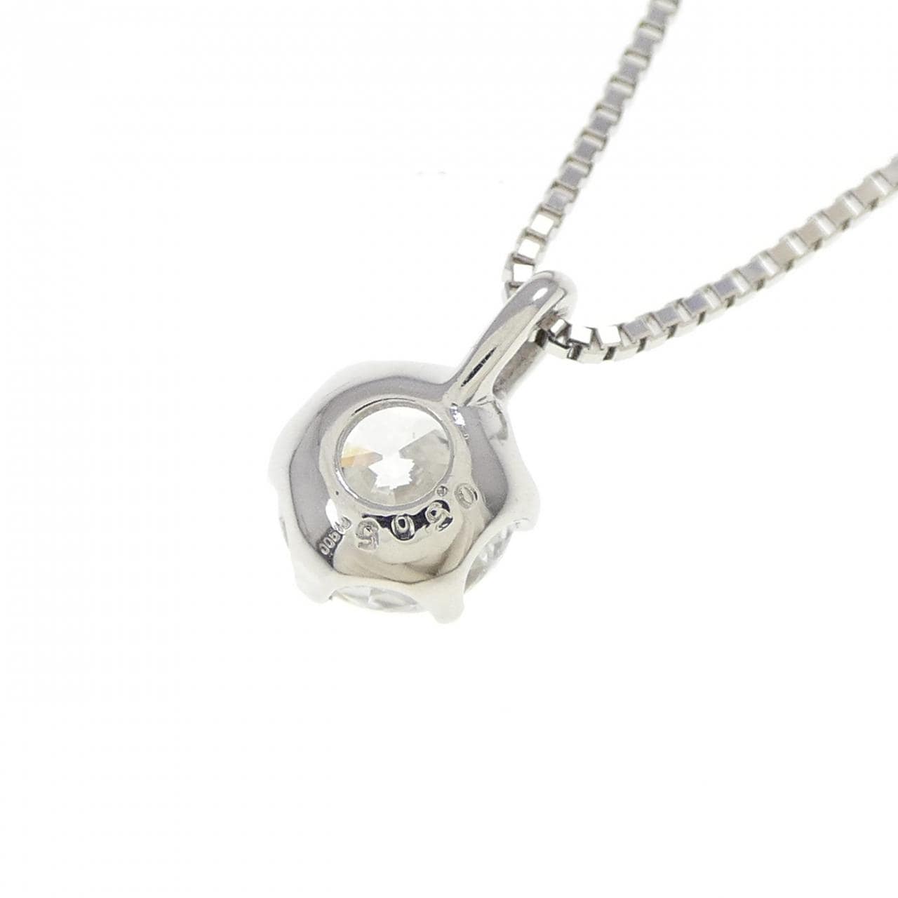 PT900/PT850 ソリティア ダイヤモンド ネックレス 0.505CT D VS1 VG