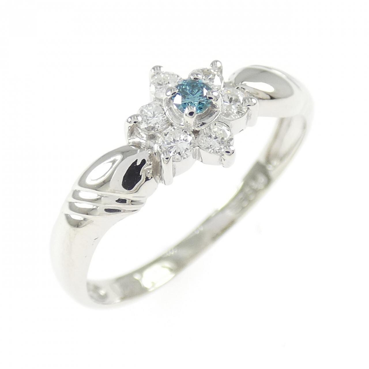 PT900 フラワー　ダイヤモンド リング 0.20CT