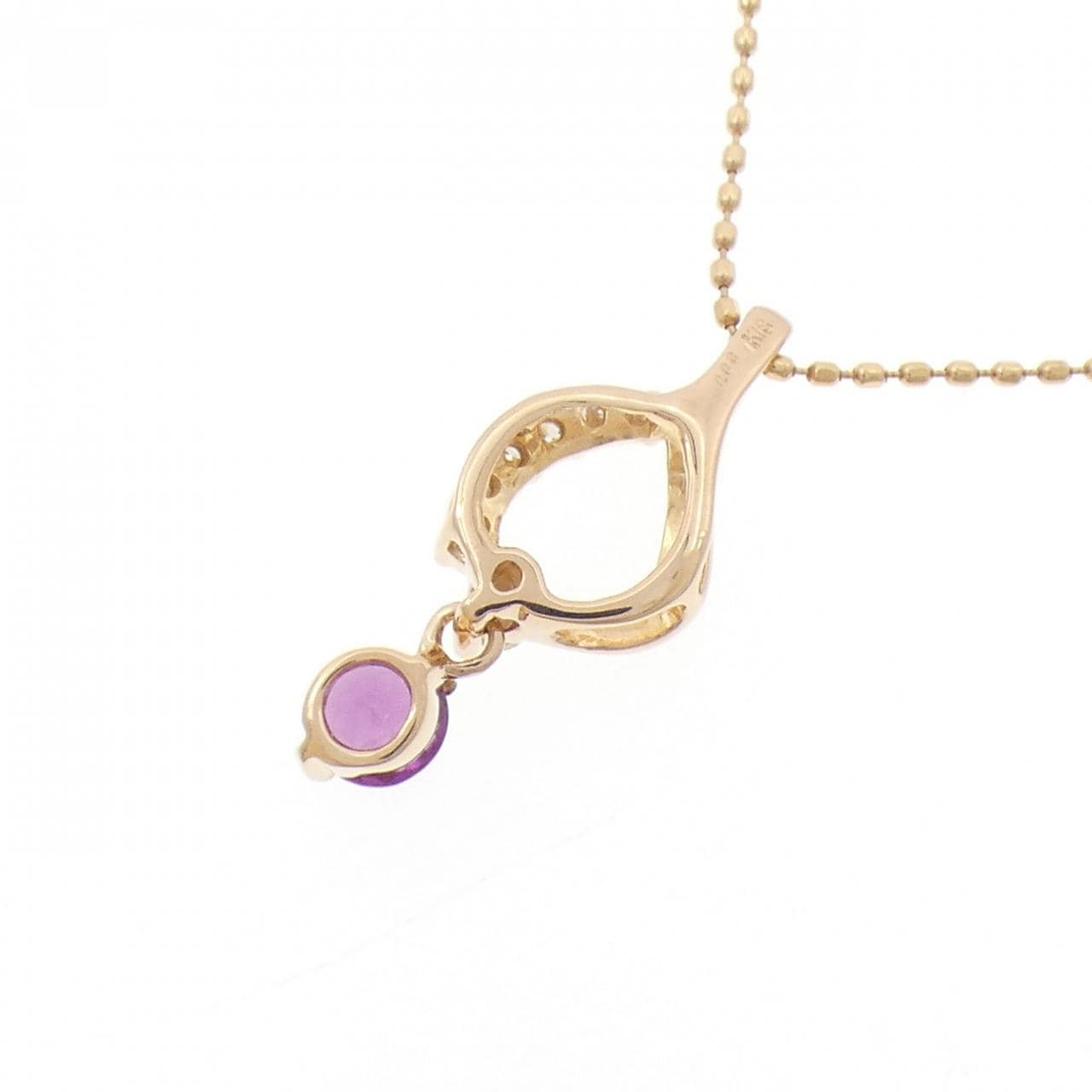 K18PG ガーネット ネックレス