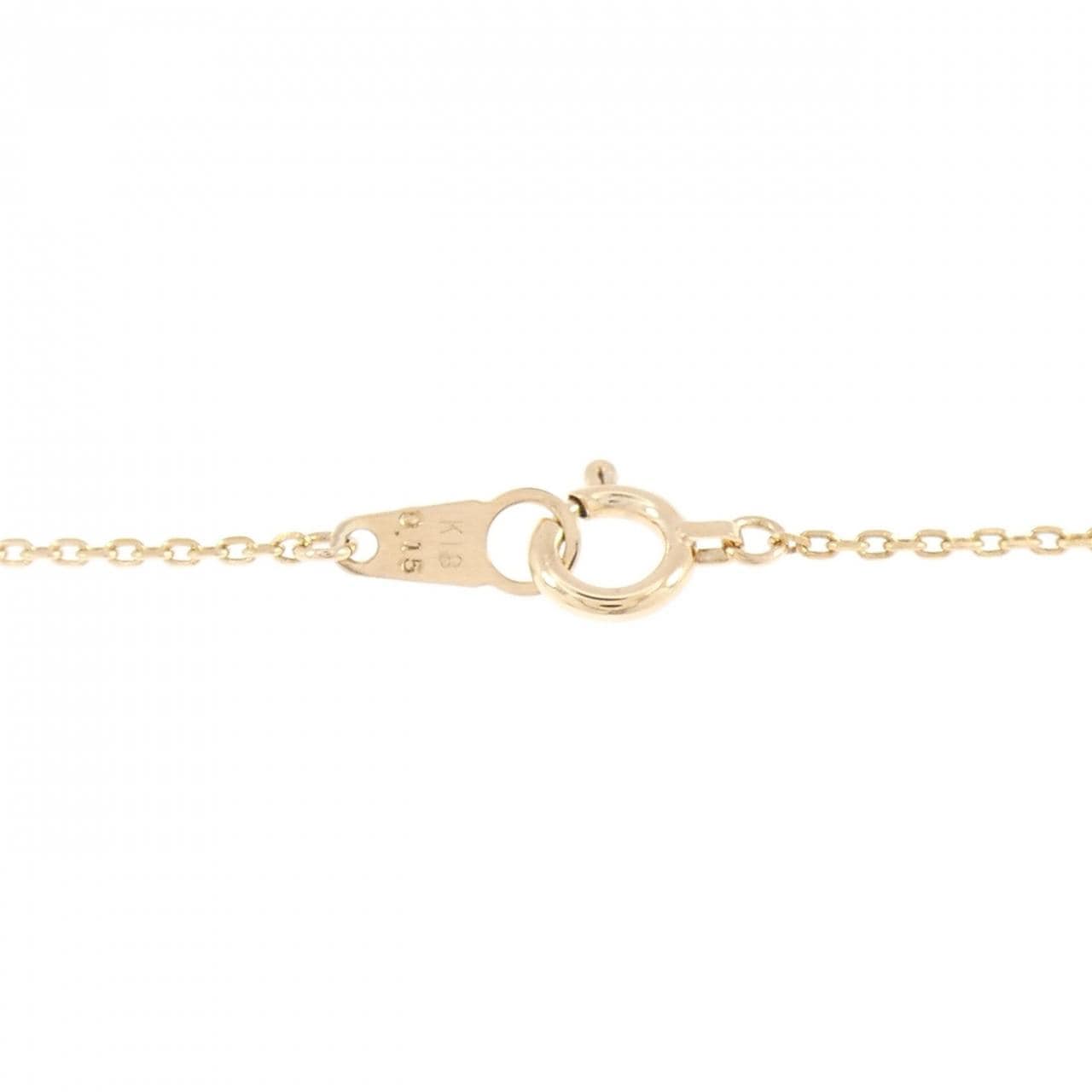 K18YG リボン ダイヤモンド ネックレス 0.15CT