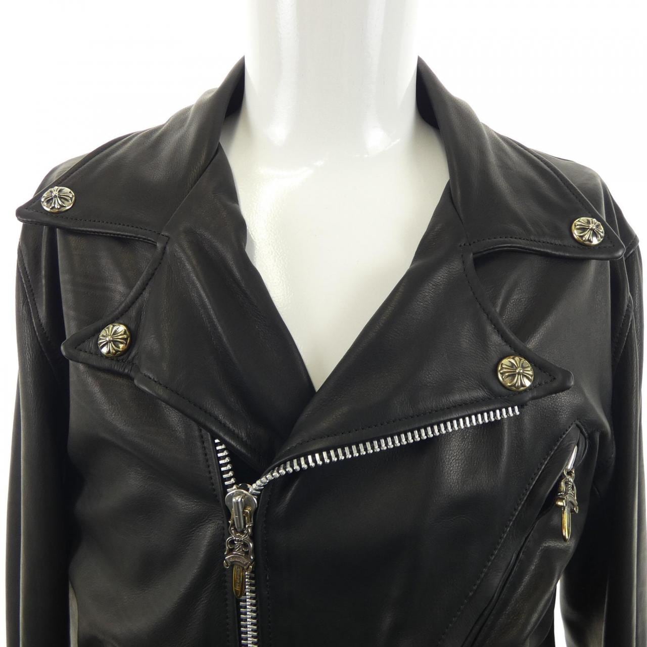 クロムハーツ CHROME HEARTS 2225-304-9511 レザーライダースジャケット