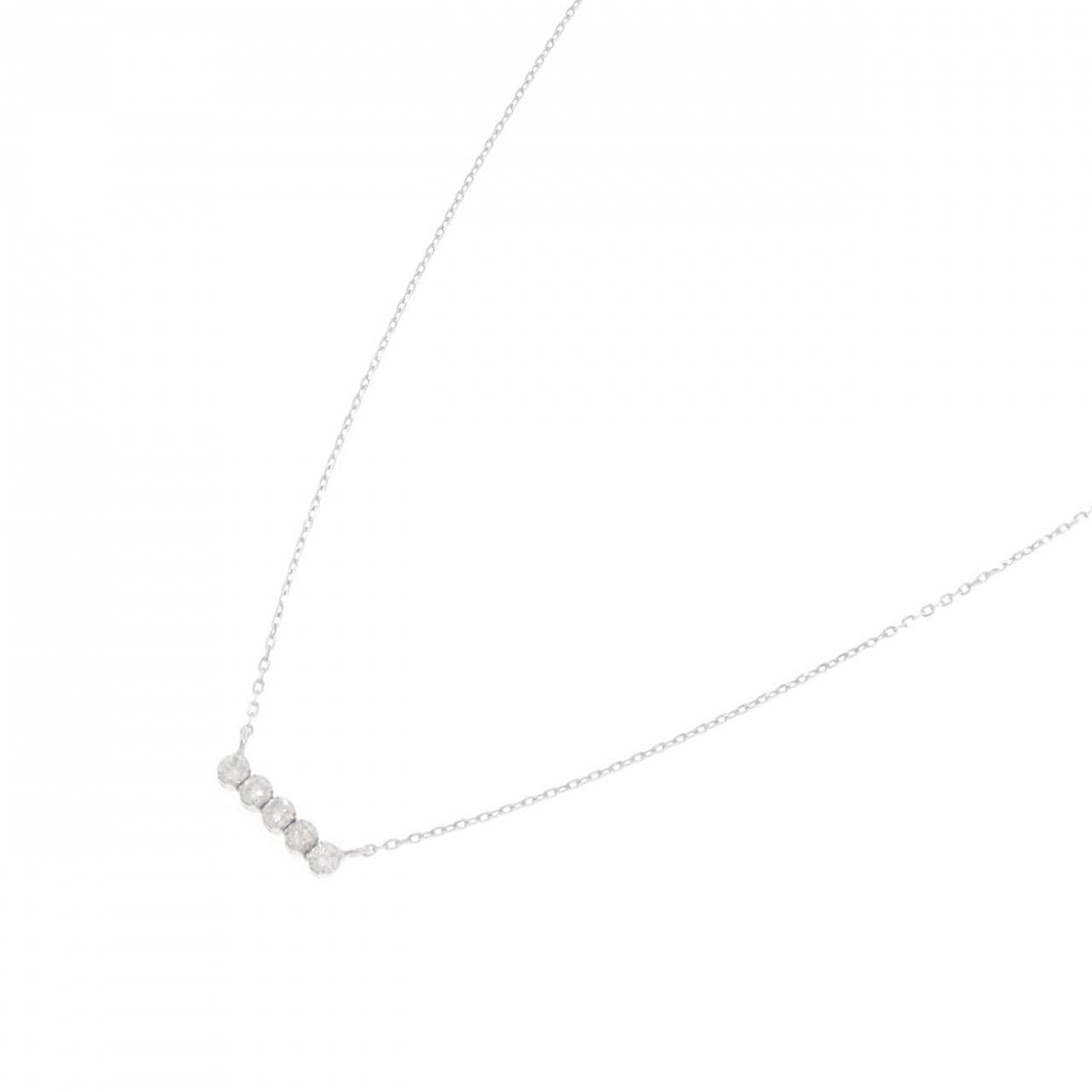 K18WG ダイヤモンド ネックレス 0.10CT