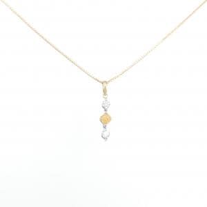 K18YG/PT Diamond Necklace 0.255CT FIOY SI2 Fancy Cut