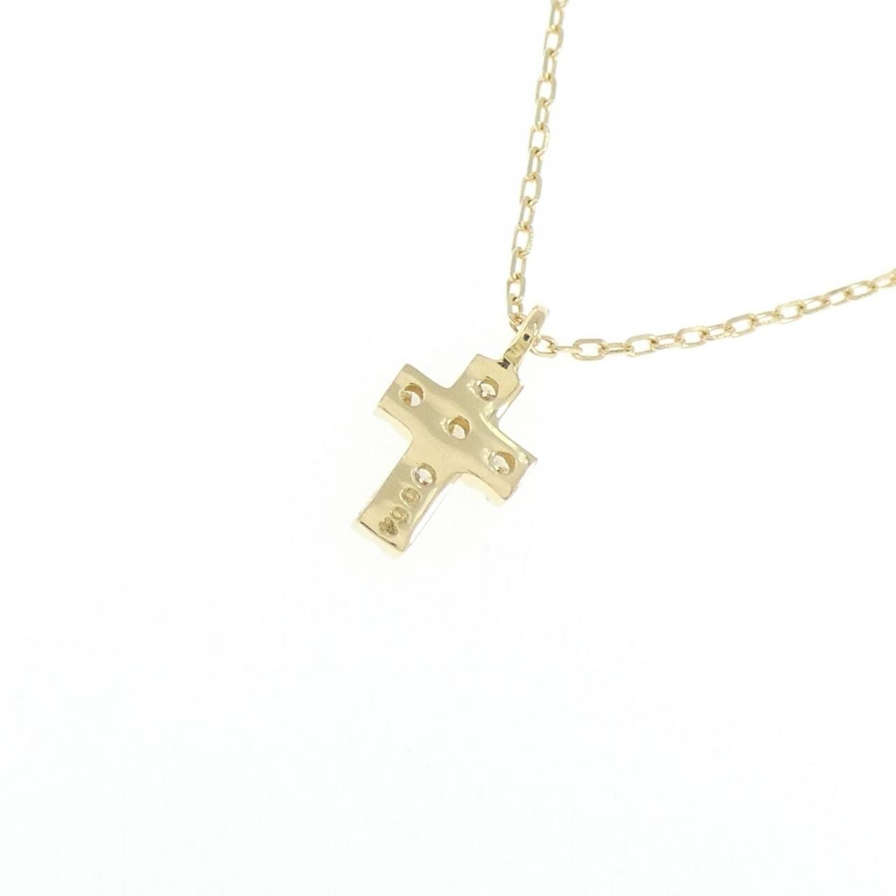 K18YG クロス ダイヤモンド ネックレス 0.04CT