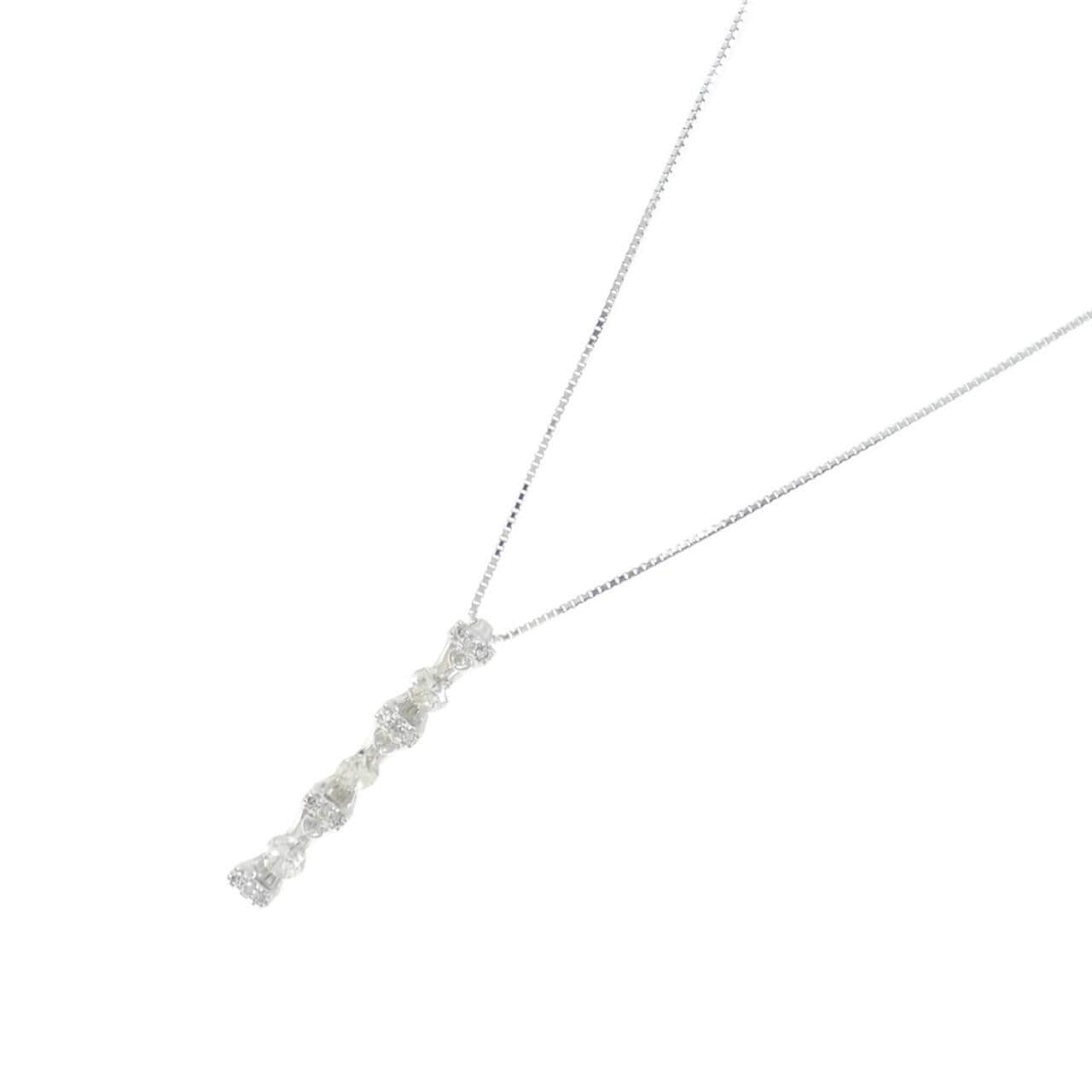 K18WG ダイヤモンド ネックレス 0.51CT