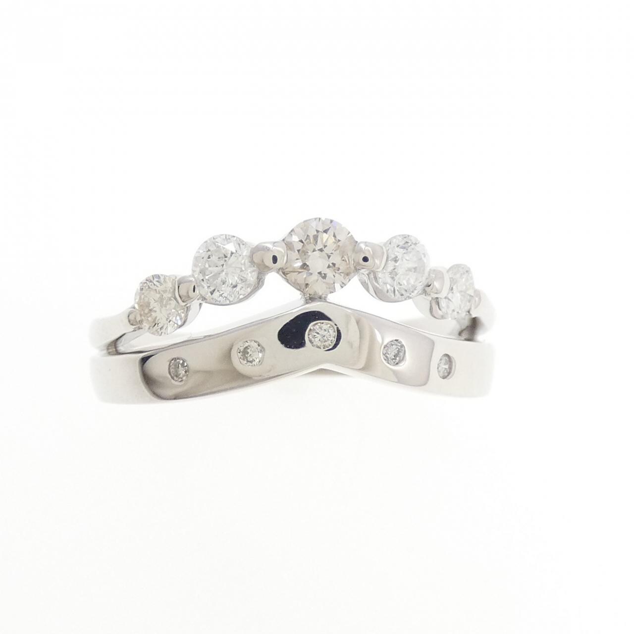 K18WG ダイヤモンド リング 0.50CT