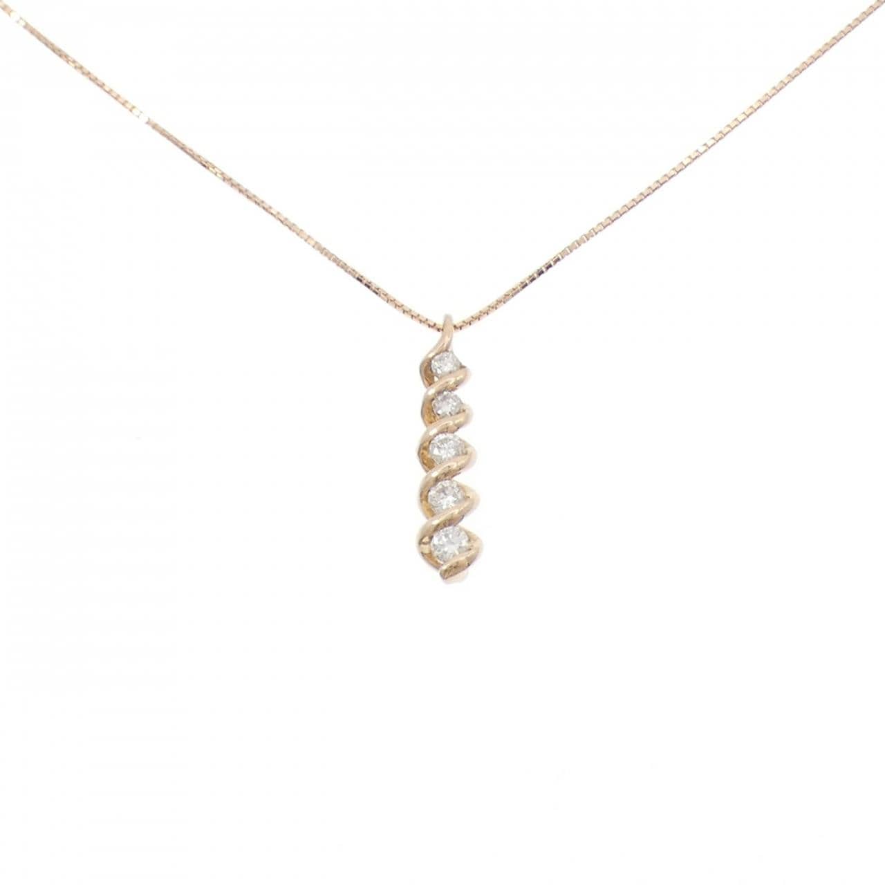 K18PG ダイヤモンド ネックレス 0.30CT
