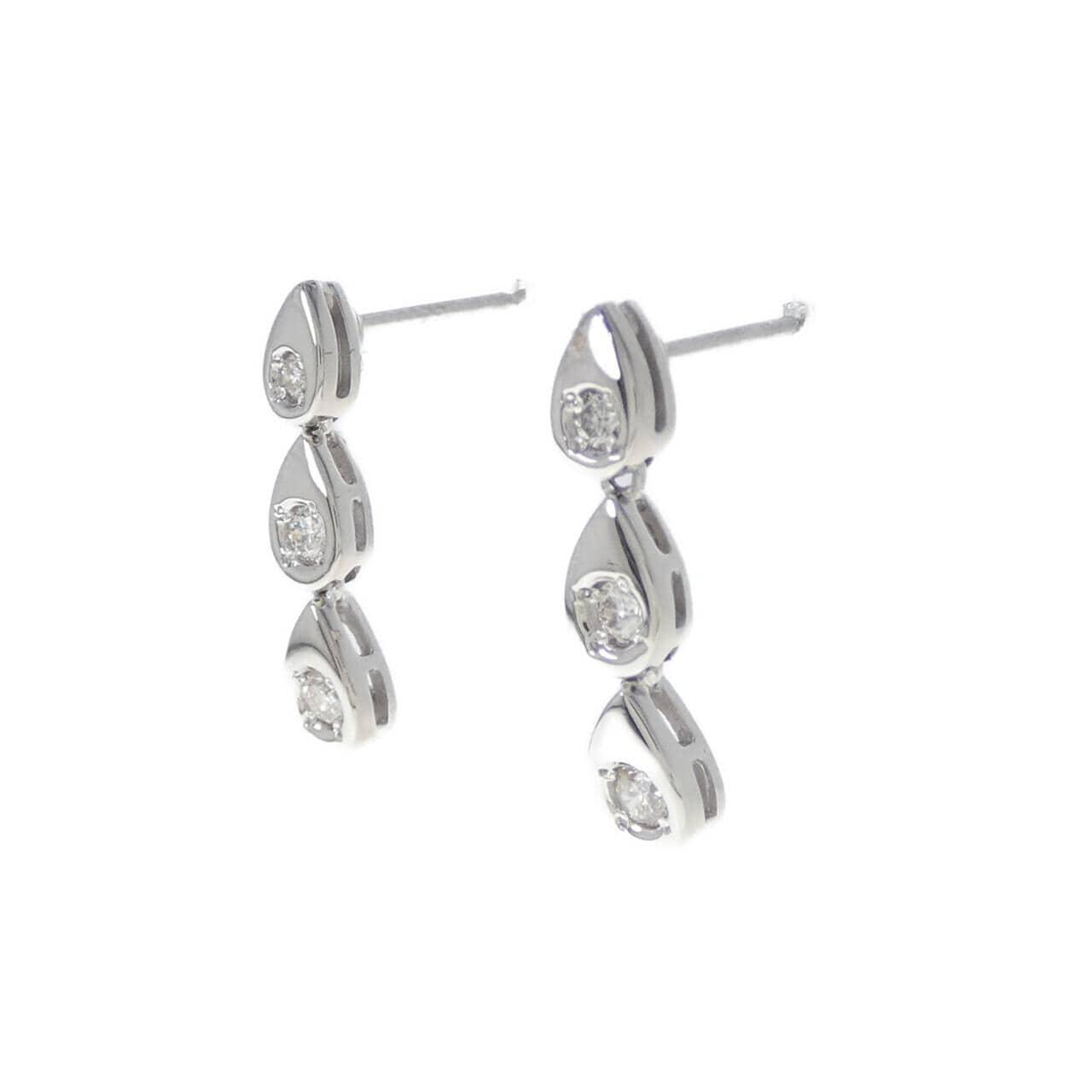 PT900 ダイヤモンド ピアス 0.30CT