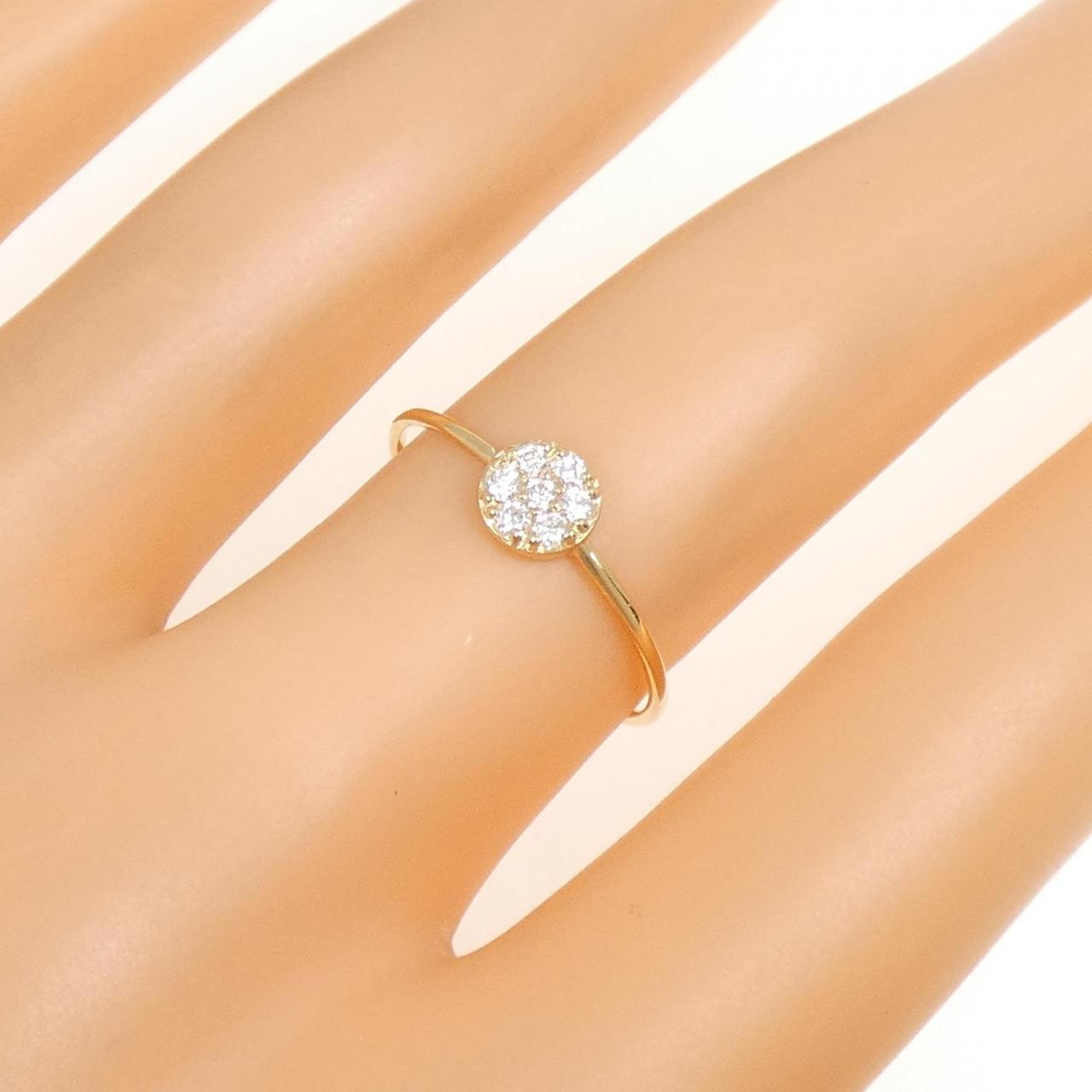 【リメイク】K18YG ダイヤモンド リング 0.10CT