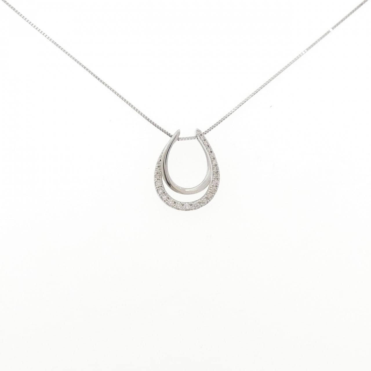 PT900/PT850 ホースシュー ダイヤモンド ネックレス 0.25CT