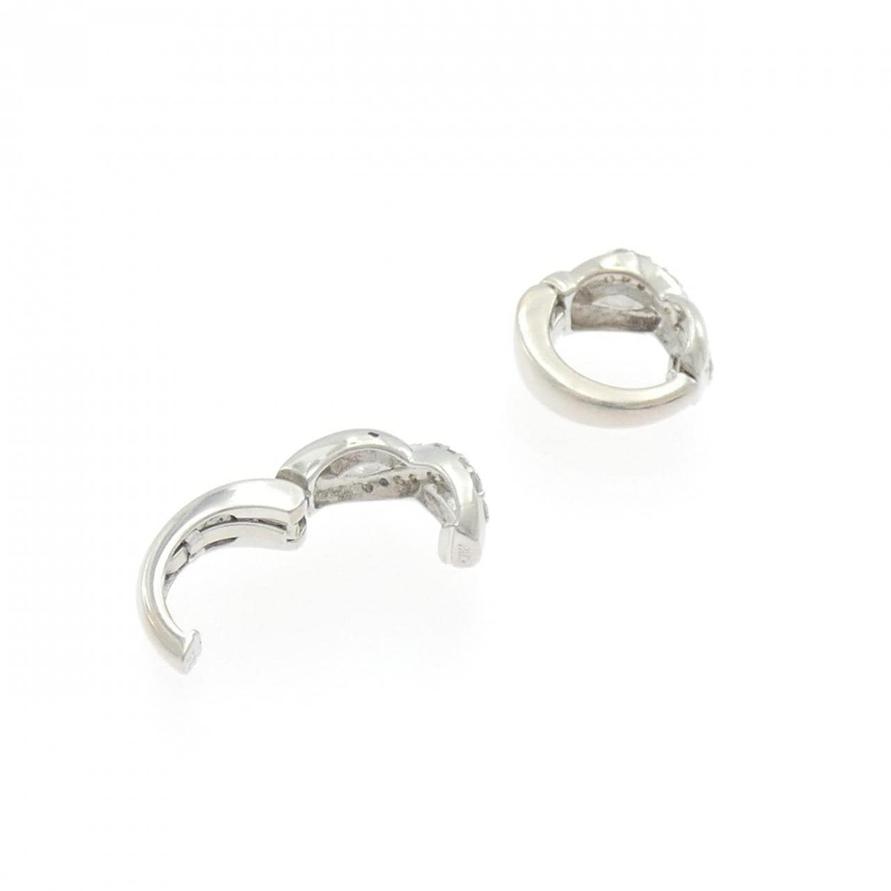 K18WG钻石耳夹0.30CT