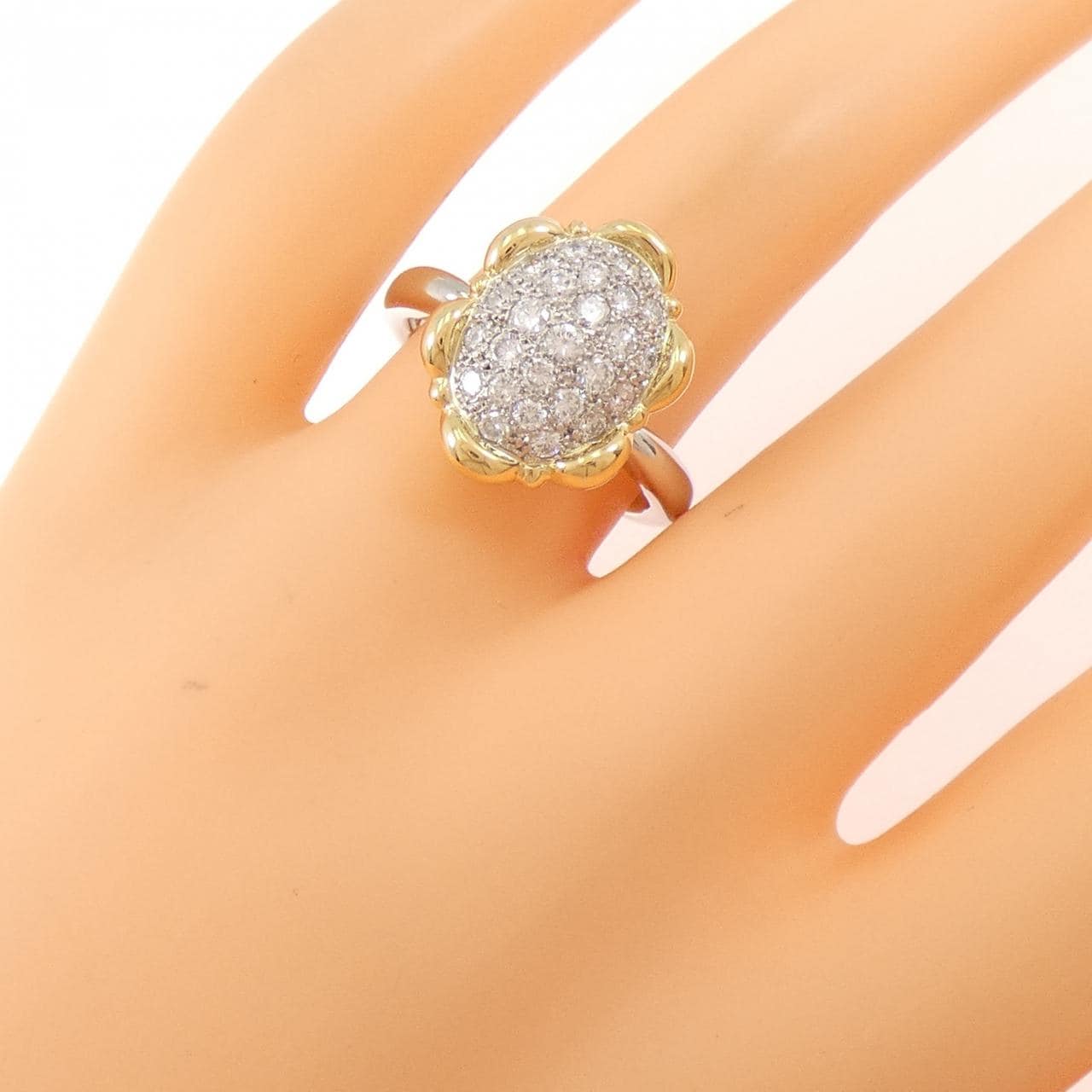 PT900/K18YG ダイヤモンド リング 0.62CT