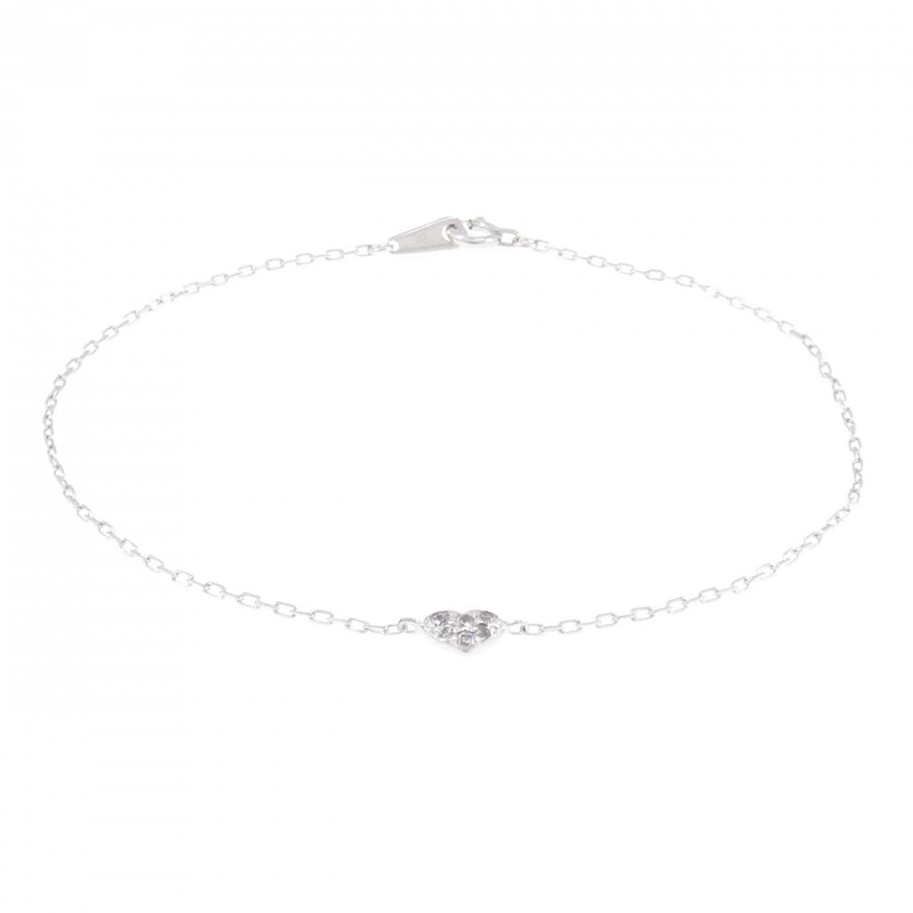 K10WG ハート キュービック ブレスレット