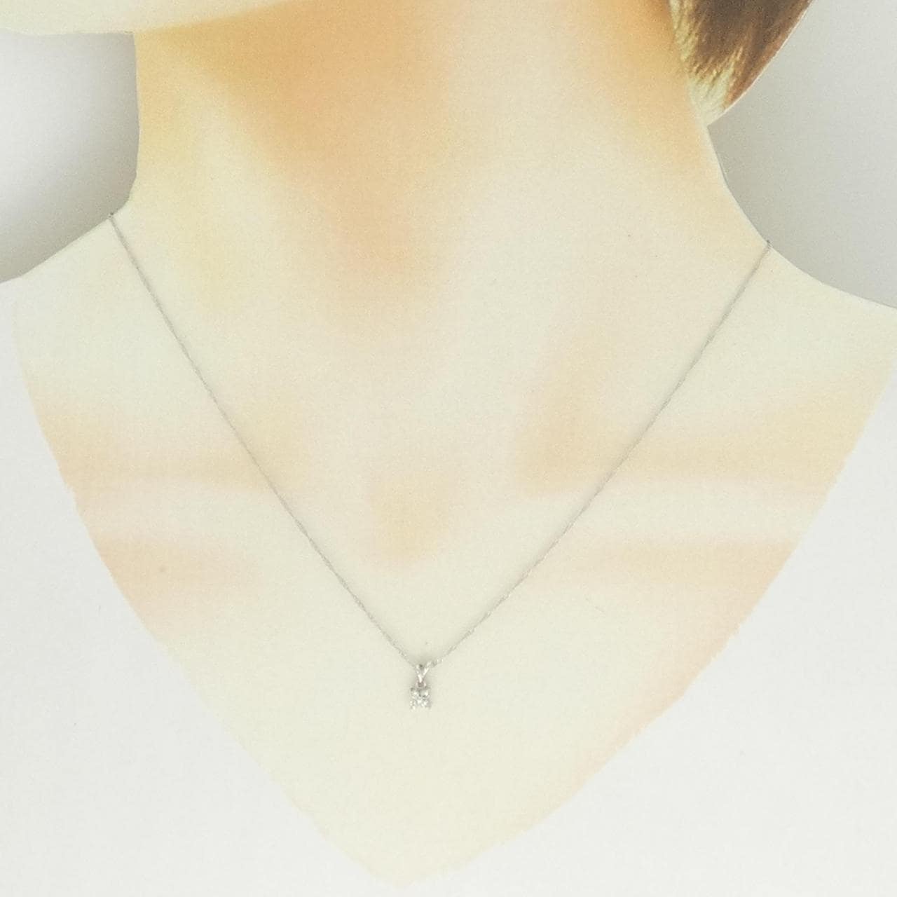 K18WG ダイヤモンド ネックレス 0.08CT