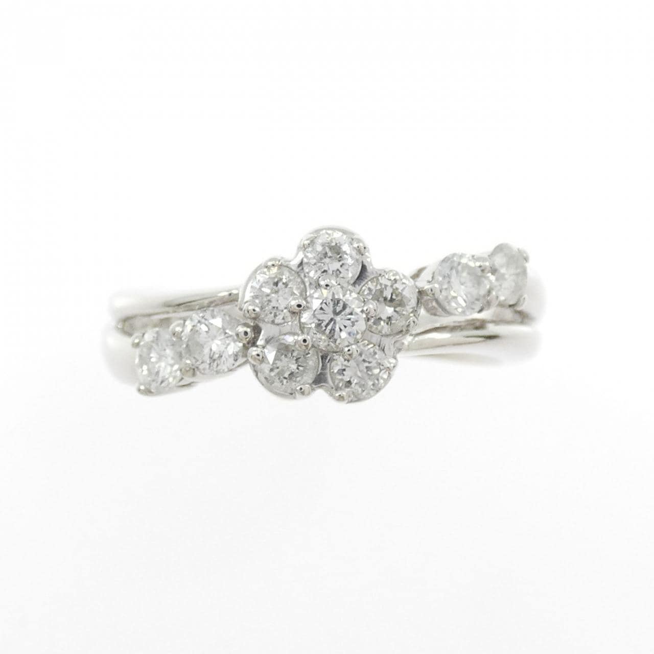 PT900 フラワー ダイヤモンド リング 0.60CT