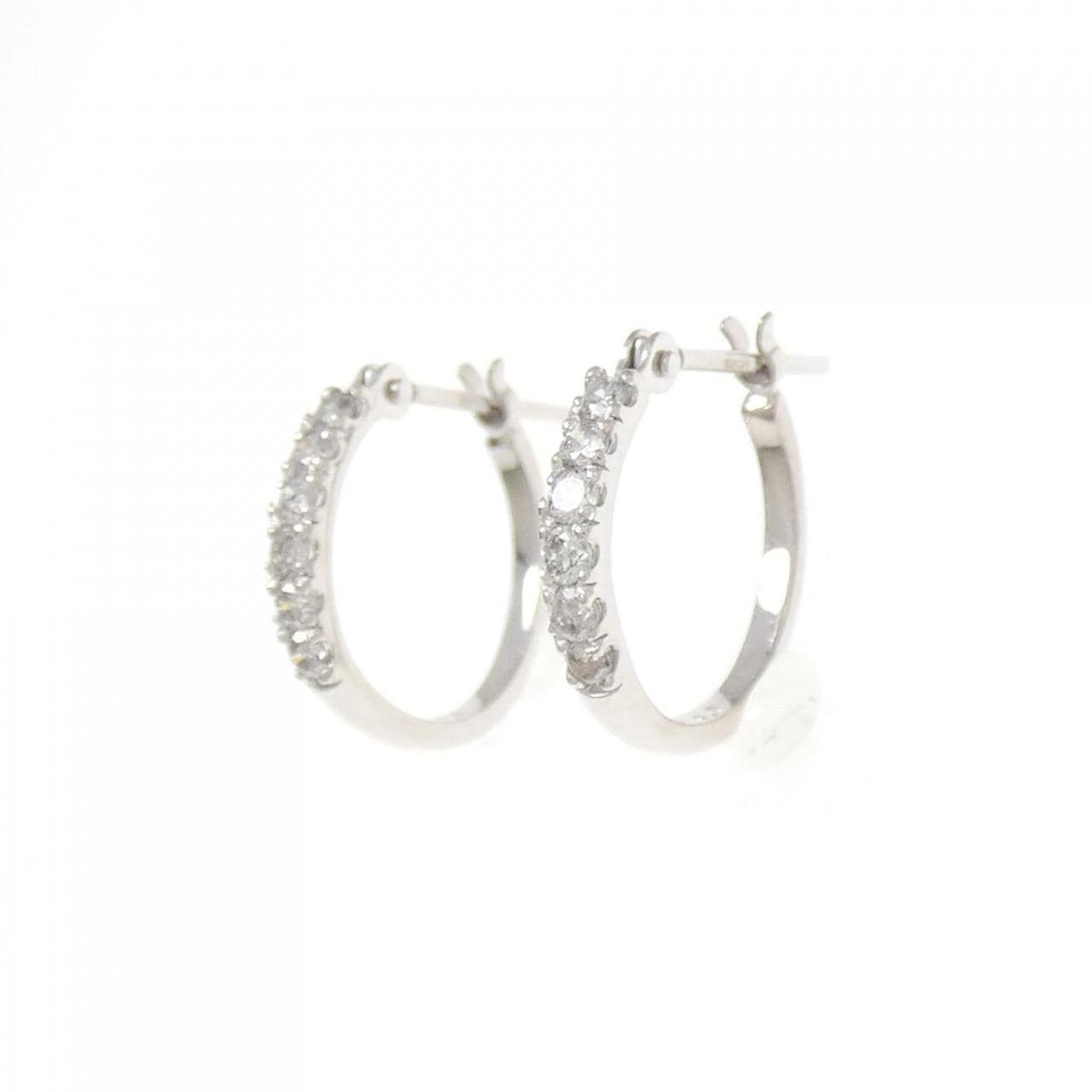 K18WG ダイヤモンド ピアス 0.2CT