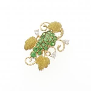 K18YG ガーネット ブローチ 1.45CT