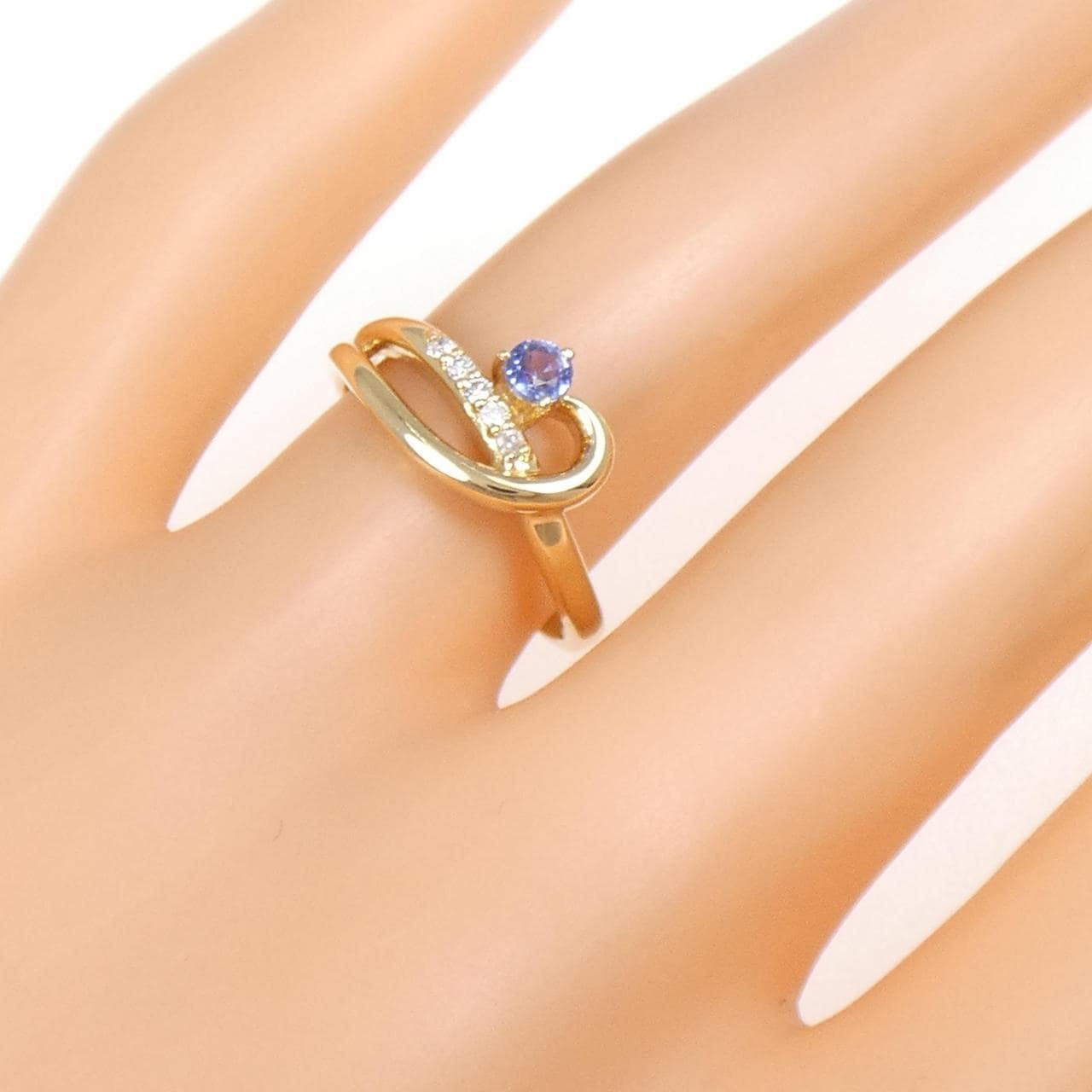 K18YG サファイヤ リング