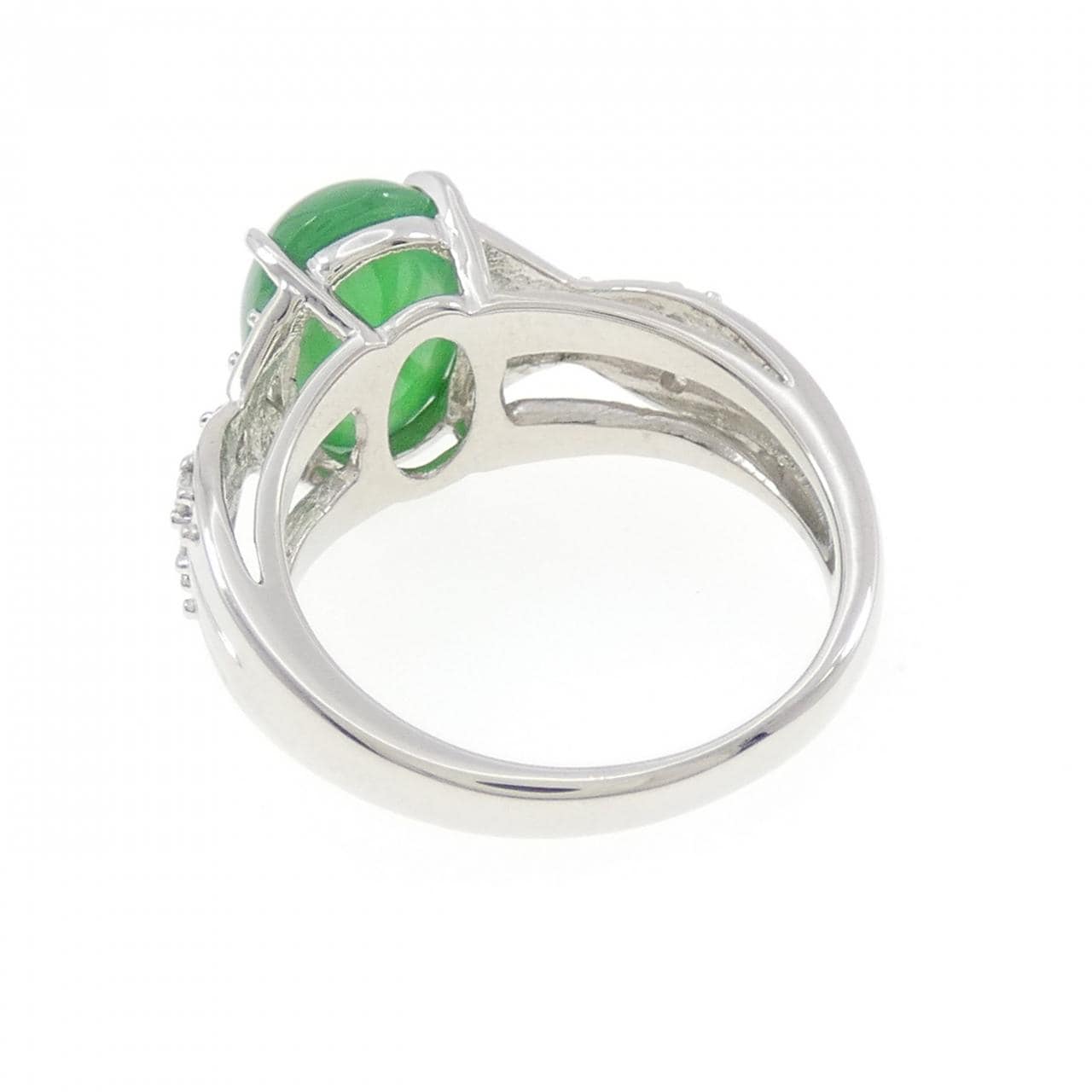 PT900 ヒスイ リング 3.18CT