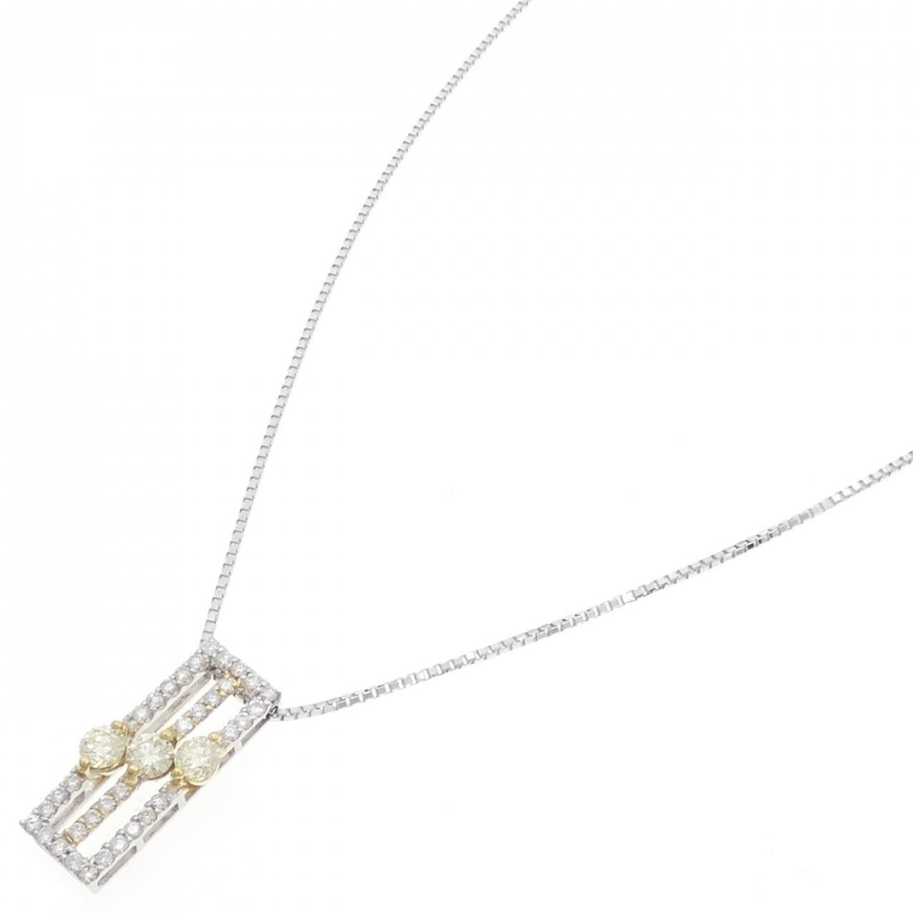 K18YG/K18WG ダイヤモンド ネックレス 1.00CT