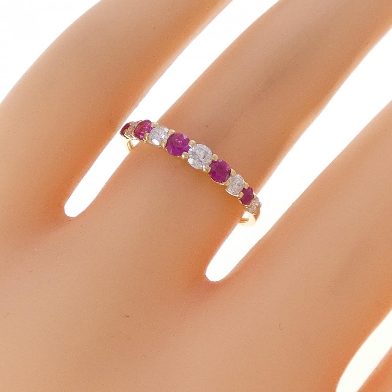 K18YG ルビー リング 0.33CT