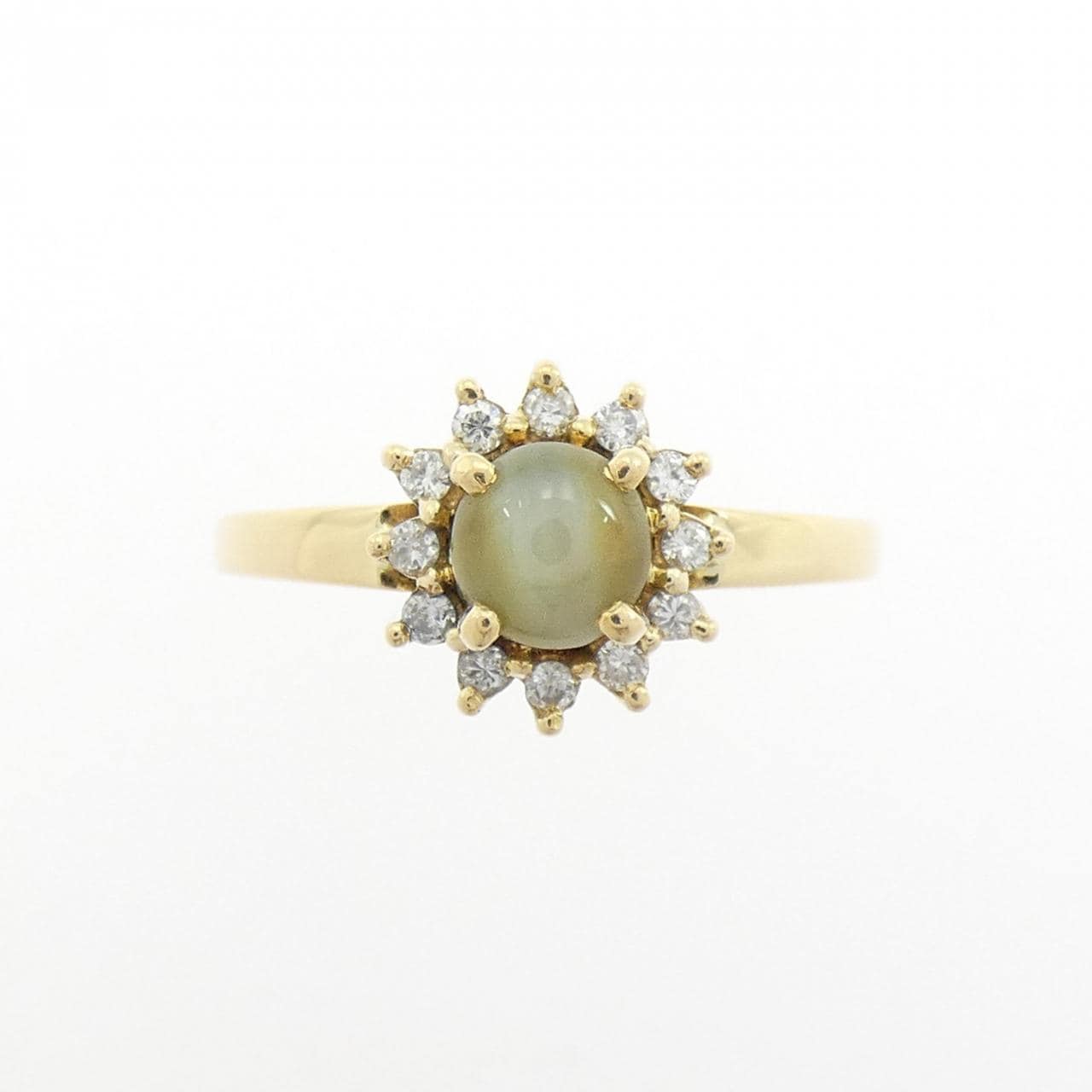 K18YG クリソベリルキャッツアイ リング 0.66CT