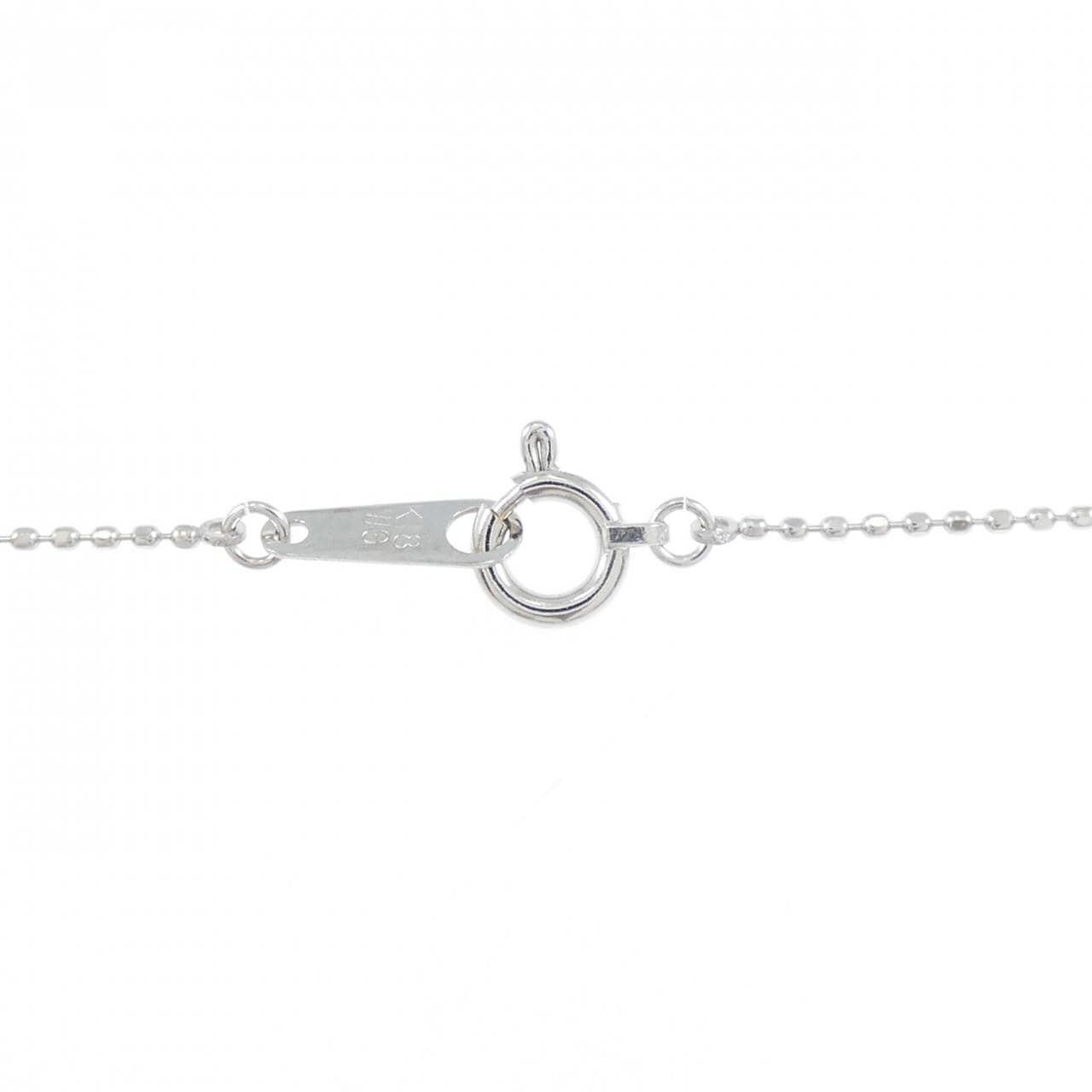 K18WG ハート ダイヤモンド ネックレス