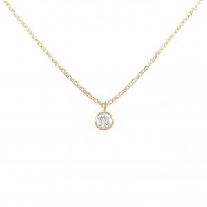 K18YG ソリティア ダイヤモンド ネックレス 0.20CT