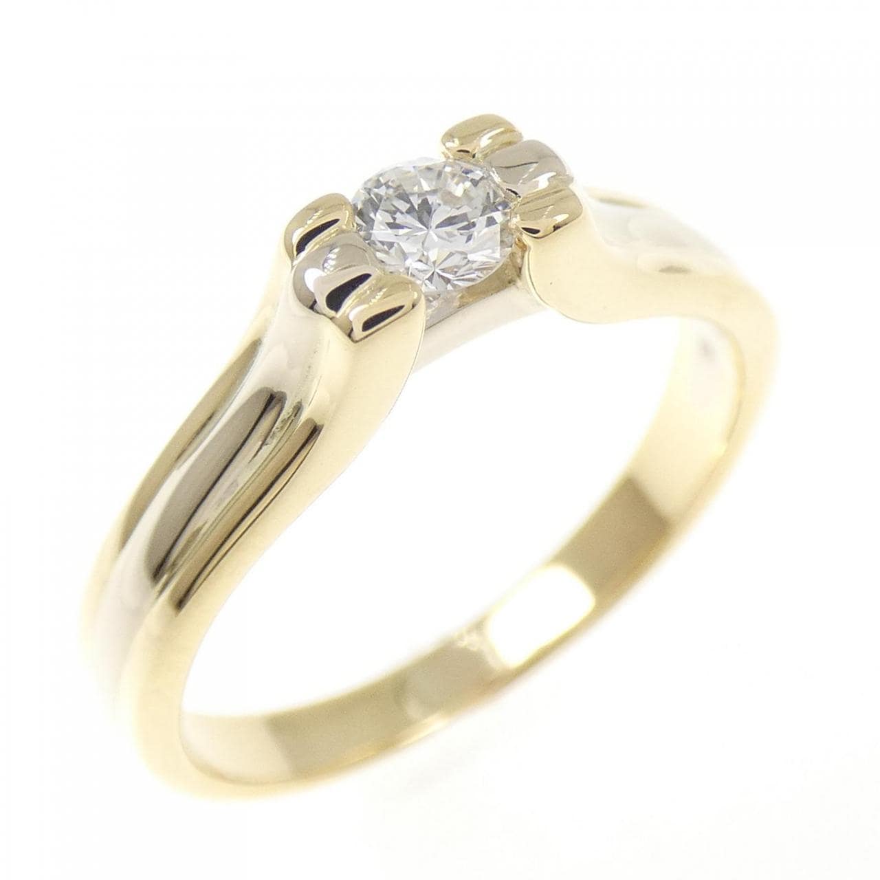 K18YG/K18WG ダイヤモンド リング 0.19CT